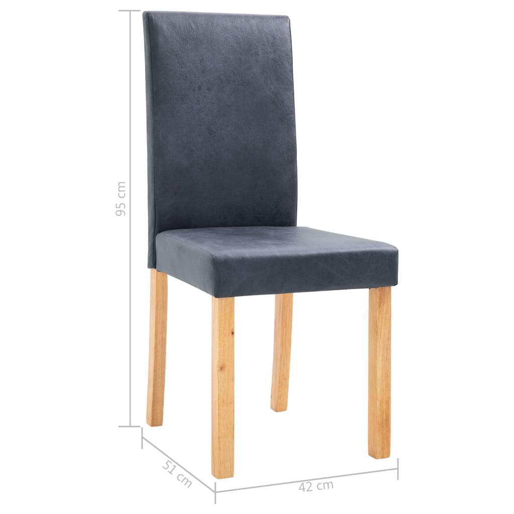 8719883574004_g_en_hd_7 vidaXL Dining Chairs 2 pcs Grey Faux Suede Leather - Image 9