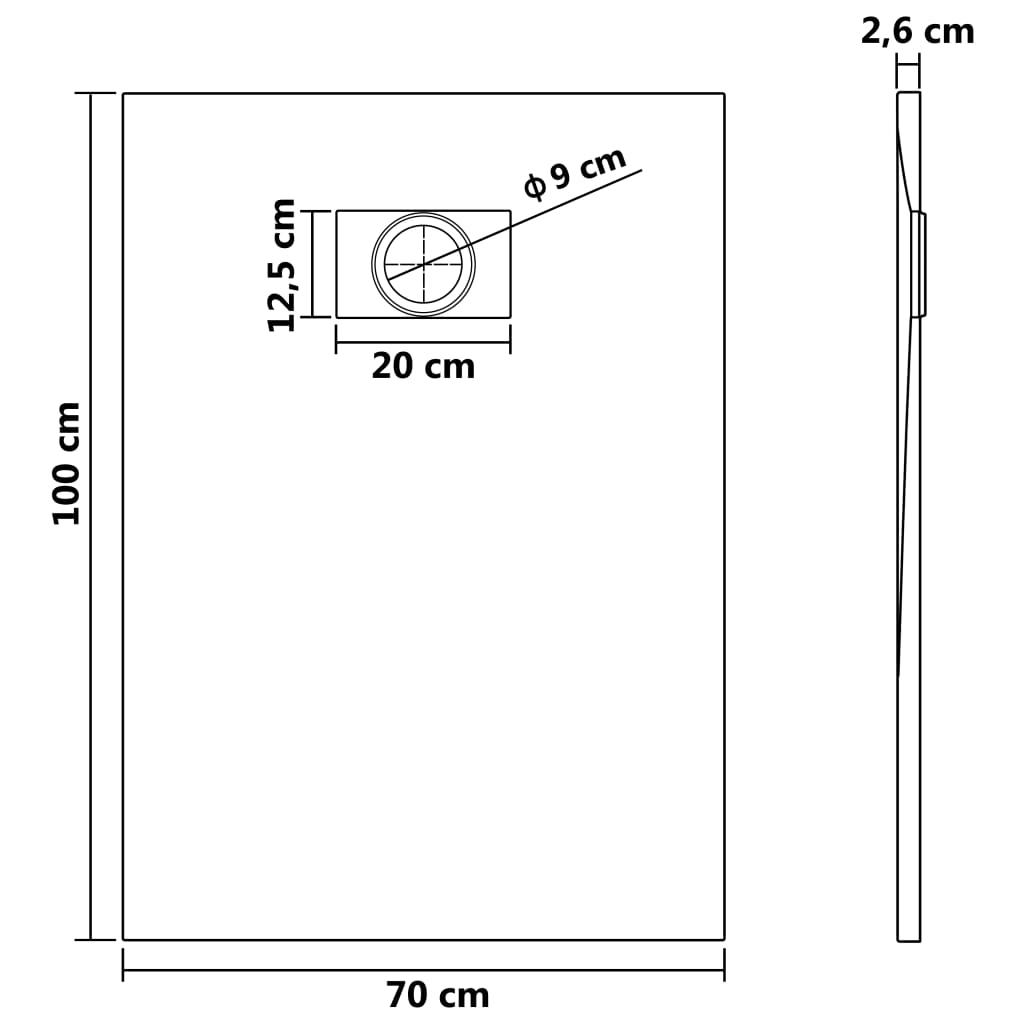 8719883581415_g_en_hd_4 vidaXL Shower Base Tray SMC Black 100x70 cm - Image 6