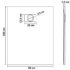 vidaXL Shower Base Tray SMC Black 100x80 cm - Image 6