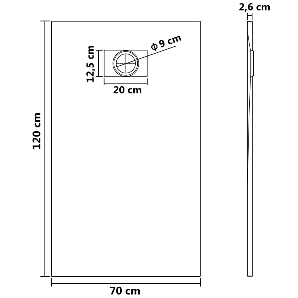 8719883581439_g_en_hd_4 vidaXL Shower Base Tray SMC Black 120x70 cm - Image 6