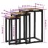 vidaXL Nesting Tables 3 pcs Solid Teak Wood and Polyresin - Image 9