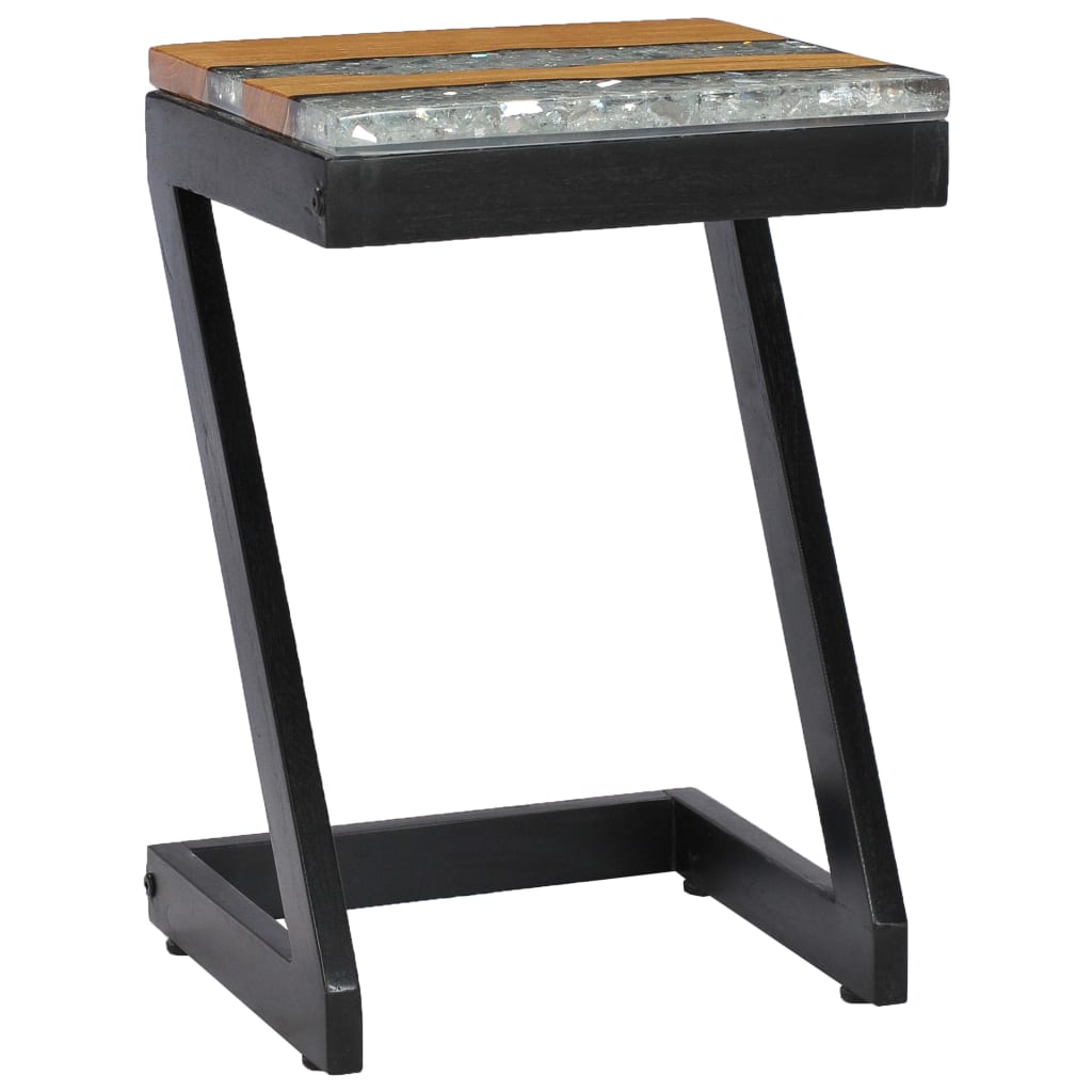 8719883581507_g_en_hd_1 vidaXL Coffee Table 30x30x50 cm Solid Teak Wood and Polyresin - Image 2