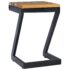 vidaXL Coffee Table 30x30x50 cm Solid Teak Wood and Polyresin - Image 5