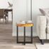 vidaXL Coffee Table 40x45 cm Solid Teak Wood and Polyresin - Image 3