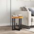 vidaXL Coffee Table 40x45 cm Solid Teak Wood and Polyresin