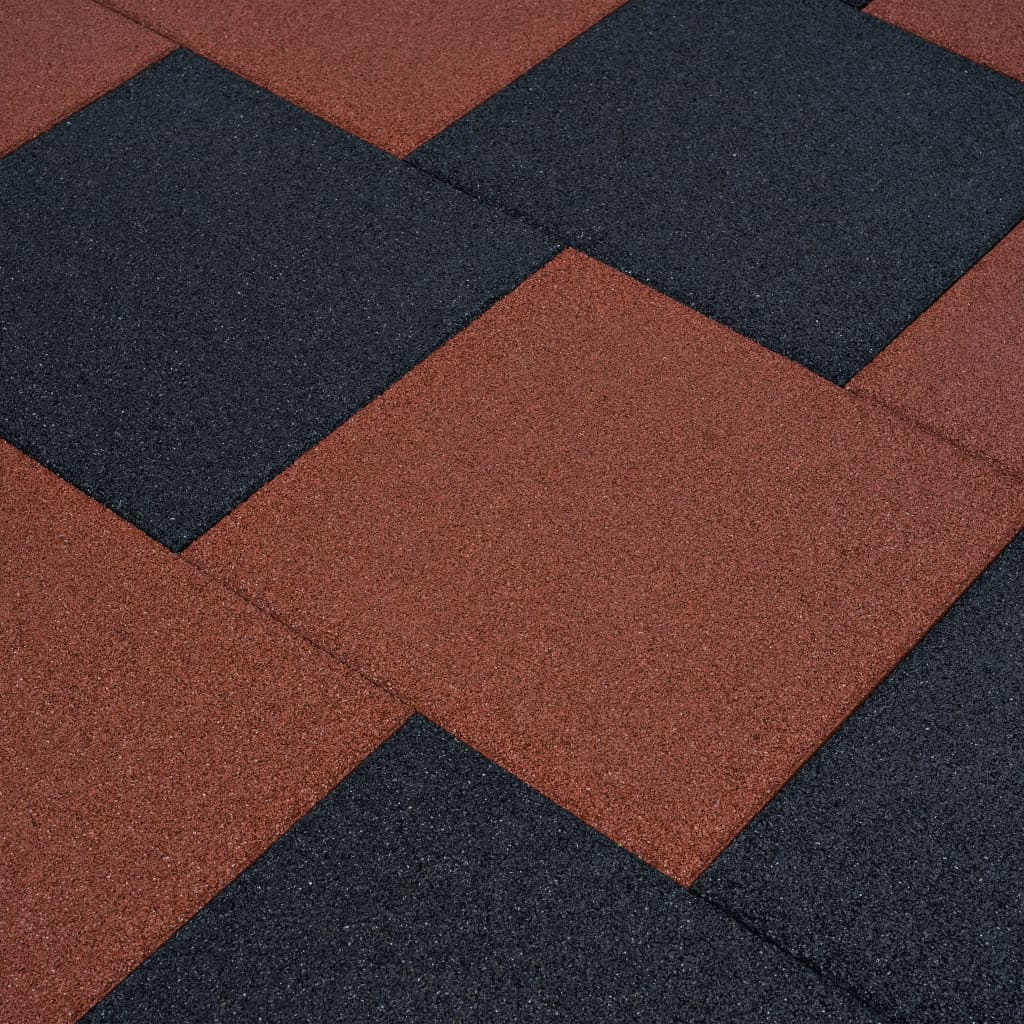 8719883586182_m_en_hd_1 vidaXL Fall Protection Tiles 12 pcs Rubber 50x50x3 cm Black - Image 1