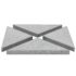 vidaXL Umbrella Weight Plates 4 pcs Grey Granite Triangular 60 kg - Image 2