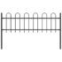 vidaXL Garden Fence with Hoop Top Steel 1.8 m Black