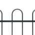 vidaXL Garden Fence with Hoop Top Steel 1.8 m Black - Image 3