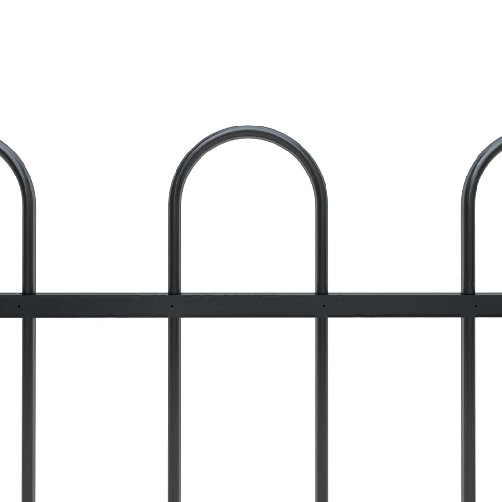 8719883586953_g_en_hd_2 vidaXL Garden Fence with Hoop Top Steel 1.8 m Black - Image 3