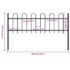 vidaXL Garden Fence with Hoop Top Steel 1.8 m Black - Image 5