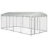 vidaXL Outdoor Dog Kennel with Roof 7.6x3.8x2.3 m