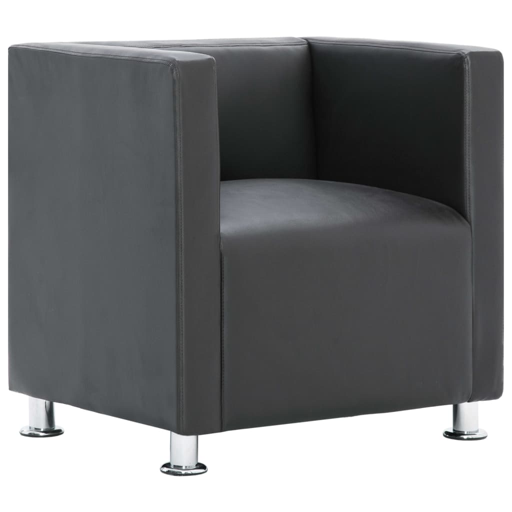 8719883588230_a_en_hd_1 vidaXL Cube Armchair Grey Faux Leather - Image 2
