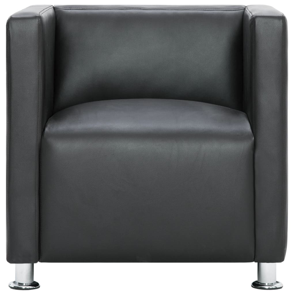 8719883588230_g_en_hd_1 vidaXL Cube Armchair Grey Faux Leather - Image 3