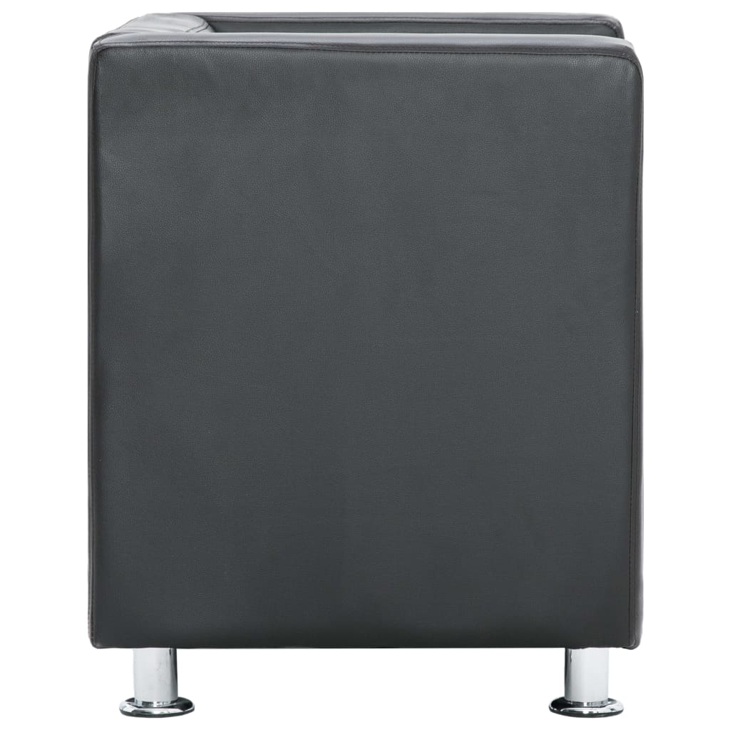 8719883588230_g_en_hd_2 vidaXL Cube Armchair Grey Faux Leather - Image 4