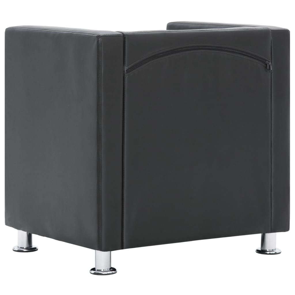 8719883588230_g_en_hd_3 vidaXL Cube Armchair Grey Faux Leather - Image 5