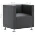 vidaXL Cube Armchair Grey Faux Leather - Image 9