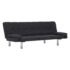 vidaXL Sofa Bed with Two Pillows Dark Grey Polyester - Image 2