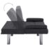 vidaXL Sofa Bed with Two Pillows Dark Grey Polyester - Image 4