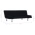 vidaXL Sofa Bed with Two Pillows Black Polyester - Image 12