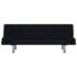 vidaXL Sofa Bed with Two Pillows Black Polyester - Image 5