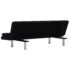 vidaXL Sofa Bed with Two Pillows Black Polyester - Image 6