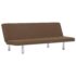 vidaXL Sofa Bed Brown Polyester - Image 2
