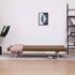 vidaXL Sofa Bed Brown Polyester - Image 3