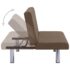 vidaXL Sofa Bed Brown Polyester - Image 4