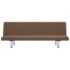 vidaXL Sofa Bed Brown Polyester - Image 5