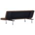 vidaXL Sofa Bed Brown Polyester - Image 6