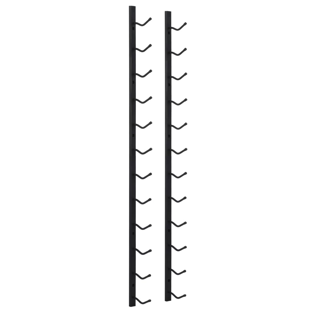 8719883589244_a_en_hd_1 vidaXL Wall Mounted Wine Rack for 12 Bottles Black Iron - Image 2