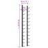 vidaXL Wall Mounted Wine Rack for 12 Bottles Black Iron - Image 6