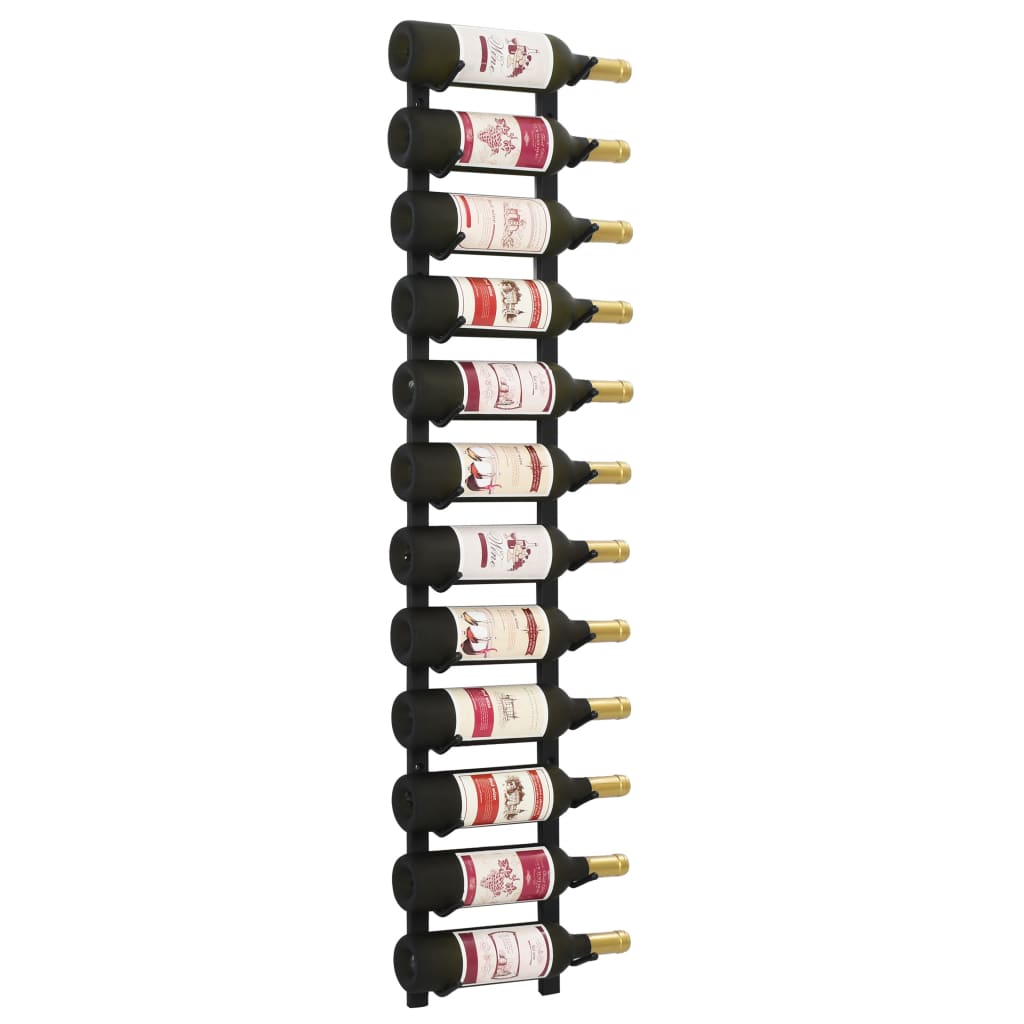 8719883589244_m_en_hd_1 vidaXL Wall Mounted Wine Rack for 12 Bottles Black Iron - Image 1