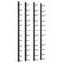 vidaXL Wall Mounted Wine Racks for 12 Bottles 2 pcs Black Iron - Image 2