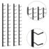 vidaXL Wall Mounted Wine Racks for 12 Bottles 2 pcs Black Iron - Image 3