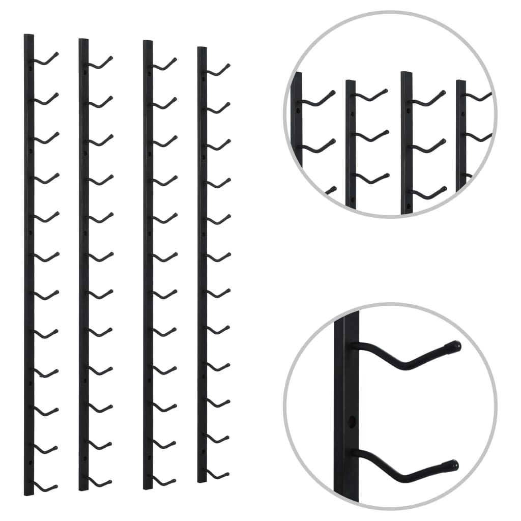 8719883589251_g_en_hd_1 vidaXL Wall Mounted Wine Racks for 12 Bottles 2 pcs Black Iron - Image 3