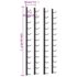 vidaXL Wall Mounted Wine Racks for 12 Bottles 2 pcs Black Iron - Image 6