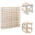vidaXL Wine Rack for 120 Bottles Solid Pinewood - Image 4