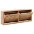 vidaXL Shoe Storage Bench 94x20x38 cm Solid Walnut Wood - Image 2
