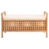 vidaXL Storage Bench 93x49x49 cm Solid Walnut Wood - Image 2