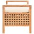 vidaXL Storage Bench 93x49x49 cm Solid Walnut Wood - Image 3