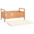vidaXL Storage Bench 93x49x49 cm Solid Walnut Wood - Image 4