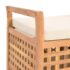 vidaXL Storage Bench 93x49x49 cm Solid Walnut Wood - Image 6