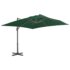 vidaXL Garden Parasol with Portable Base Green - Image 2