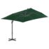 vidaXL Garden Parasol with Portable Base Green - Image 3