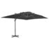 vidaXL Garden Parasol with Portable Base Anthracite - Image 2