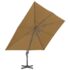 vidaXL Garden Parasol with Portable Base Taupe - Image 4