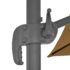 vidaXL Garden Parasol with Portable Base Taupe - Image 7