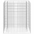 vidaXL Gabion Raised Bed Galvanised Steel 90x50x100 cm - Image 3